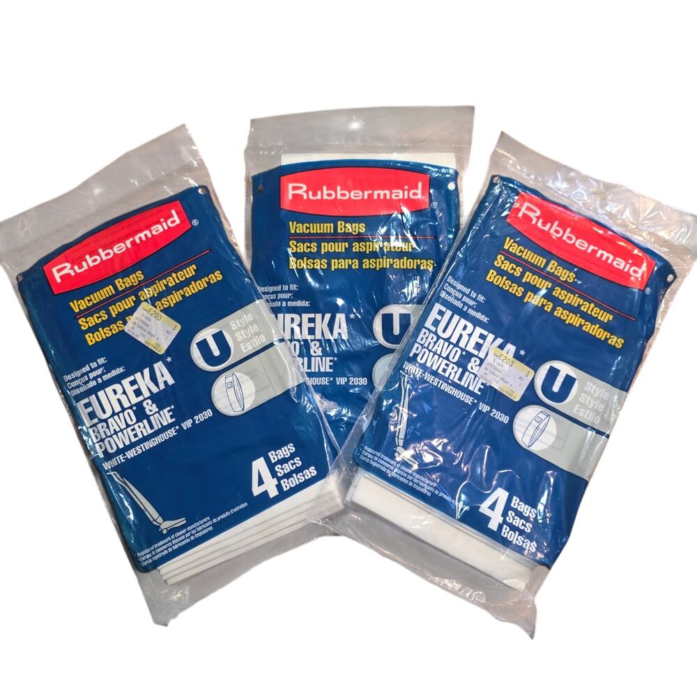 Rubbermaid Eureka Type U Vacuum Bags NOS Lot of 12 Made in USA - Picture 2 of 4